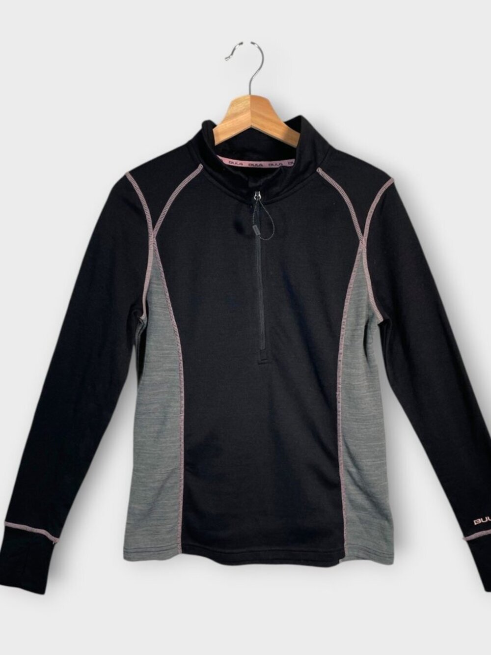BULA Merino Wool Blend 1/4 Zip Shirt Base Layer MEDIUM Performance Activewear